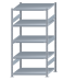 SCHULTE Steckregal, Fachbodenregale Stecksystem, Grundregal, beidseitig nutzbar, H2000xB1000xT800 mm, 5 Fachböden, Fachlast 330 kg, sendzimirverzinkt