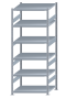 SCHULTE Steckregal, Fachbodenregale Stecksystem, Grundregal, beidseitig nutzbar, H2500xB1000xT800 mm, 6 Fachböden, Fachlast 330 kg, sendzimirverzinkt
