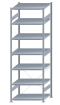 SCHULTE Steckregal, Fachbodenregale Stecksystem, Grundregal, einseitig nutzbar, H3000xB1000xT800 mm, 7 Fachböden, Fachlast 330 kg, sendzimirverzinkt