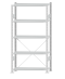 SCHULTE Steckregal, Fachbodenregale Stecksystem, Grundregal, einseitig nutzbar, H2000xB1000xT300 mm, 5 Fachböden, Fachlast 150 kg, RAL 7035 lichtgrau