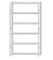 SCHULTE Steckregal, Fachbodenregale Stecksystem, Grundregal, beidseitig nutzbar, H2500xB1300xT300 mm, 6 Fachböden, Fachlast 150 kg, RAL 7035 lichtgrau