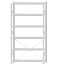 SCHULTE Steckregal, Fachbodenregale Stecksystem, Grundregal, einseitig nutzbar, H2500xB1300xT300 mm, 6 Fachböden, Fachlast 150 kg, RAL 7035 lichtgrau