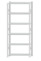 SCHULTE Steckregal, Fachbodenregale Stecksystem, Grundregal, beidseitig nutzbar, H2500xB1000xT300 mm, 6 Fachböden, Fachlast 150 kg, RAL 7035 lichtgrau
