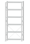 SCHULTE Steckregal, Fachbodenregale Stecksystem, Grundregal, einseitig nutzbar, H2500xB1000xT300 mm, 6 Fachböden, Fachlast 150 kg, RAL 7035 lichtgrau
