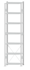 SCHULTE Steckregal, Fachbodenregale Stecksystem, Grundregal, einseitig nutzbar, H3000xB750xT300 mm, 7 Fachböden, Fachlast 150 kg, RAL 7035 lichtgrau