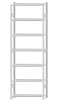 SCHULTE Steckregal, Fachbodenregale Stecksystem, Grundregal, beidseitig nutzbar, H3000xB1000xT300 mm, 7 Fachböden, Fachlast 150 kg, RAL 7035 lichtgrau