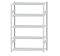 SCHULTE Steckregal, Fachbodenregale Stecksystem, Grundregal, beidseitig nutzbar, H2000xB1300xT400 mm, 5 Fachböden, Fachlast 150 kg, RAL 7035 lichtgrau