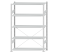 SCHULTE Steckregal, Fachbodenregale Stecksystem, Grundregal, einseitig nutzbar, H2000xB1300xT400 mm, 5 Fachböden, Fachlast 150 kg, RAL 7035 lichtgrau