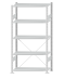 SCHULTE Steckregal, Fachbodenregale Stecksystem, Grundregal, einseitig nutzbar, H2000xB1000xT400 mm, 5 Fachböden, Fachlast 150 kg, RAL 7035 lichtgrau