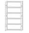 SCHULTE Steckregal, Fachbodenregale Stecksystem, Grundregal, beidseitig nutzbar, H2500xB1300xT400 mm, 6 Fachböden, Fachlast 150 kg, RAL 7035 lichtgrau