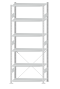 SCHULTE Steckregal, Fachbodenregale Stecksystem, Grundregal, einseitig nutzbar, H2500xB1000xT400 mm, 6 Fachböden, Fachlast 150 kg, RAL 7035 lichtgrau