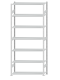SCHULTE Steckregal, Fachbodenregale Stecksystem, Grundregal, beidseitig nutzbar, H3000xB1300xT400 mm, 7 Fachböden, Fachlast 150 kg, RAL 7035 lichtgrau