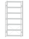 SCHULTE Steckregal, Fachbodenregale Stecksystem, Grundregal, einseitig nutzbar, H3000xB1300xT400 mm, 7 Fachböden, Fachlast 150 kg, RAL 7035 lichtgrau
