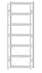 SCHULTE Steckregal, Fachbodenregale Stecksystem, Grundregal, einseitig nutzbar, H3000xB1000xT400 mm, 7 Fachböden, Fachlast 150 kg, RAL 7035 lichtgrau