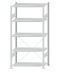 SCHULTE Steckregal, Fachbodenregale Stecksystem, Grundregal, einseitig nutzbar, H2000xB1000xT500 mm, 5 Fachböden, Fachlast 150 kg, RAL 7035 lichtgrau