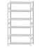 SCHULTE Steckregal, Fachbodenregale Stecksystem, Grundregal, beidseitig nutzbar, H2500xB1300xT500 mm, 6 Fachböden, Fachlast 150 kg, RAL 7035 lichtgrau