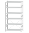SCHULTE Steckregal, Fachbodenregale Stecksystem, Grundregal, einseitig nutzbar, H2500xB1300xT500 mm, 6 Fachböden, Fachlast 150 kg, RAL 7035 lichtgrau
