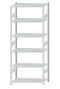 SCHULTE Steckregal, Fachbodenregale Stecksystem, Grundregal, beidseitig nutzbar, H2500xB1000xT500 mm, 6 Fachböden, Fachlast 150 kg, RAL 7035 lichtgrau