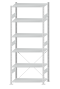 SCHULTE Steckregal, Fachbodenregale Stecksystem, Grundregal, einseitig nutzbar, H2500xB1000xT500 mm, 6 Fachböden, Fachlast 150 kg, RAL 7035 lichtgrau