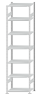 SCHULTE Steckregal, Fachbodenregale Stecksystem, Grundregal, beidseitig nutzbar, H3000xB750xT500 mm, 7 Fachböden, Fachlast 150 kg, RAL 7035 lichtgrau