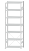SCHULTE Steckregal, Fachbodenregale Stecksystem, Grundregal, einseitig nutzbar, H3000xB1000xT500 mm, 7 Fachböden, Fachlast 150 kg, RAL 7035 lichtgrau