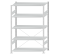 SCHULTE Steckregal, Fachbodenregale Stecksystem, Grundregal, einseitig nutzbar, H2000xB1300xT600 mm, 5 Fachböden, Fachlast 150 kg, RAL 7035 lichtgrau