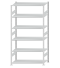 SCHULTE Steckregal, Fachbodenregale Stecksystem, Grundregal, beidseitig nutzbar, H2500xB1300xT600 mm, 6 Fachböden, Fachlast 150 kg, RAL 7035 lichtgrau