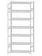 SCHULTE Steckregal, Fachbodenregale Stecksystem, Grundregal, beidseitig nutzbar, H3000xB1300xT600 mm, 7 Fachböden, Fachlast 150 kg, RAL 7035 lichtgrau