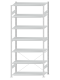 SCHULTE Steckregal, Fachbodenregale Stecksystem, Grundregal, einseitig nutzbar, H3000xB1300xT600 mm, 7 Fachböden, Fachlast 150 kg, RAL 7035 lichtgrau
