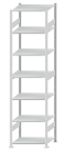SCHULTE Steckregal, Fachbodenregale Stecksystem, Grundregal, beidseitig nutzbar, H3000xB750xT600 mm, 7 Fachböden, Fachlast 150 kg, RAL 7035 lichtgrau