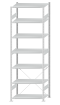 SCHULTE Steckregal, Fachbodenregale Stecksystem, Grundregal, einseitig nutzbar, H3000xB1000xT600 mm, 7 Fachböden, Fachlast 150 kg, RAL 7035 lichtgrau