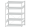SCHULTE Steckregal, Fachbodenregale Stecksystem, Grundregal, einseitig nutzbar, H2000xB1300xT800 mm, 5 Fachböden, Fachlast 150 kg, RAL 7035 lichtgrau