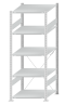 SCHULTE Steckregal, Fachbodenregale Stecksystem, Grundregal, einseitig nutzbar, H2000xB750xT800 mm, 5 Fachböden, Fachlast 150 kg, RAL 7035 lichtgrau