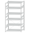 SCHULTE Steckregal, Fachbodenregale Stecksystem, Grundregal, einseitig nutzbar, H2500xB1300xT800 mm, 6 Fachböden, Fachlast 150 kg, RAL 7035 lichtgrau
