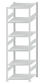 SCHULTE Steckregal, Fachbodenregale Stecksystem, Grundregal, beidseitig nutzbar, H2500xB750xT800 mm, 6 Fachböden, Fachlast 150 kg, RAL 7035 lichtgrau