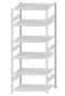 SCHULTE Steckregal, Fachbodenregale Stecksystem, Grundregal, einseitig nutzbar, H2500xB1000xT800 mm, 6 Fachböden, Fachlast 150 kg, RAL 7035 lichtgrau