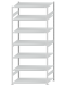 SCHULTE Steckregal, Fachbodenregale Stecksystem, Grundregal, beidseitig nutzbar, H3000xB1300xT800 mm, 7 Fachböden, Fachlast 150 kg, RAL 7035 lichtgrau
