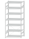 SCHULTE Steckregal, Fachbodenregale Stecksystem, Grundregal, einseitig nutzbar, H3000xB1300xT800 mm, 7 Fachböden, Fachlast 150 kg, RAL 7035 lichtgrau