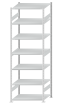 SCHULTE Steckregal, Fachbodenregale Stecksystem, Grundregal, beidseitig nutzbar, H3000xB1000xT800 mm, 7 Fachböden, Fachlast 150 kg, RAL 7035 lichtgrau