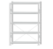 SCHULTE Steckregal, Fachbodenregale Stecksystem, Grundregal, einseitig nutzbar, H2000xB1300xT300 mm, 5 Fachböden, Fachlast 250 kg, RAL 7035 lichtgrau