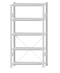 SCHULTE Steckregal, Fachbodenregale Stecksystem, Grundregal, einseitig nutzbar, H2000xB1000xT300 mm, 5 Fachböden, Fachlast 250 kg, RAL 7035 lichtgrau