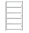 SCHULTE Steckregal, Fachbodenregale Stecksystem, Grundregal, beidseitig nutzbar, H2500xB1300xT300 mm, 6 Fachböden, Fachlast 250 kg, RAL 7035 lichtgrau