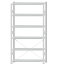 SCHULTE Steckregal, Fachbodenregale Stecksystem, Grundregal, einseitig nutzbar, H2500xB1300xT300 mm, 6 Fachböden, Fachlast 250 kg, RAL 7035 lichtgrau