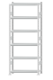 SCHULTE Steckregal, Fachbodenregale Stecksystem, Grundregal, beidseitig nutzbar, H2500xB1000xT300 mm, 6 Fachböden, Fachlast 250 kg, RAL 7035 lichtgrau
