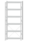 SCHULTE Steckregal, Fachbodenregale Stecksystem, Grundregal, einseitig nutzbar, H2500xB1000xT300 mm, 6 Fachböden, Fachlast 250 kg, RAL 7035 lichtgrau