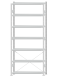 SCHULTE Steckregal, Fachbodenregale Stecksystem, Grundregal, einseitig nutzbar, H3000xB1300xT300 mm, 7 Fachböden, Fachlast 250 kg, RAL 7035 lichtgrau
