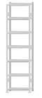 SCHULTE Steckregal, Fachbodenregale Stecksystem, Grundregal, beidseitig nutzbar, H3000xB750xT300 mm, 7 Fachböden, Fachlast 250 kg, RAL 7035 lichtgrau