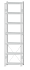 SCHULTE Steckregal, Fachbodenregale Stecksystem, Grundregal, einseitig nutzbar, H3000xB750xT300 mm, 7 Fachböden, Fachlast 250 kg, RAL 7035 lichtgrau