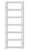 SCHULTE Steckregal, Fachbodenregale Stecksystem, Grundregal, beidseitig nutzbar, H3000xB1000xT300 mm, 7 Fachböden, Fachlast 250 kg, RAL 7035 lichtgrau