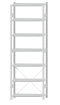 SCHULTE Steckregal, Fachbodenregale Stecksystem, Grundregal, einseitig nutzbar, H3000xB1000xT300 mm, 7 Fachböden, Fachlast 250 kg, RAL 7035 lichtgrau